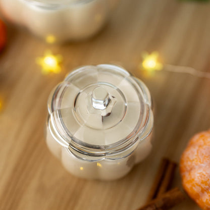Pumpkin Glass Candle with Lid