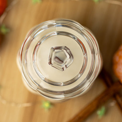 Pumpkin Glass Candle with Lid