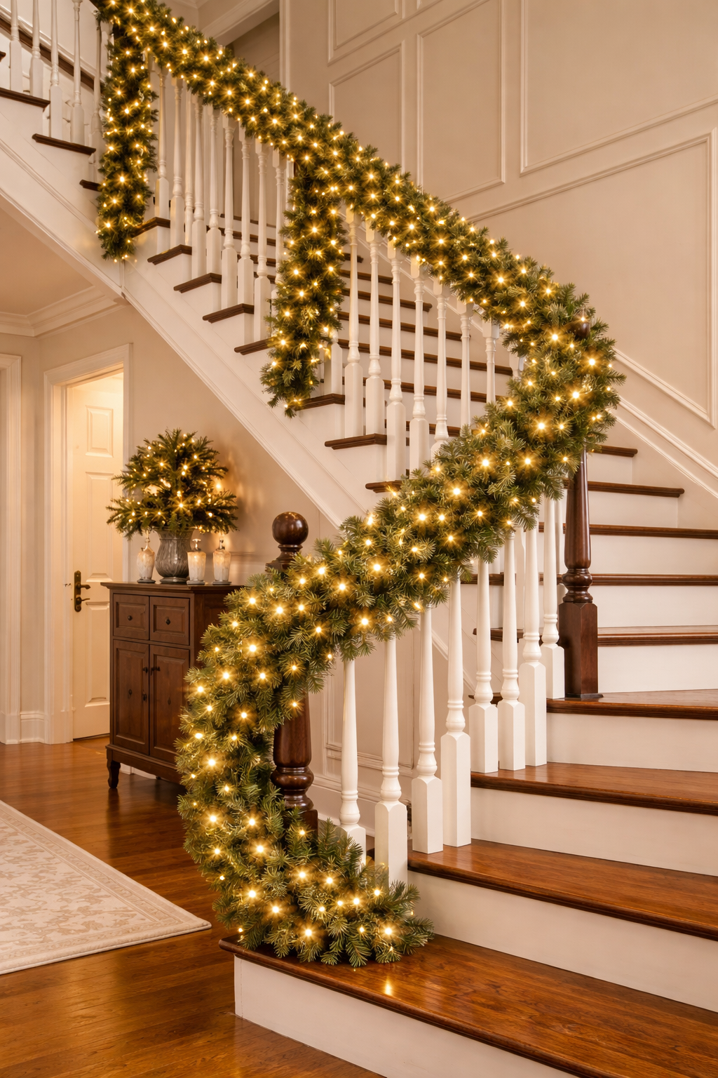 50-Foot Pre-Lit Christmas Garland Pathway Lights